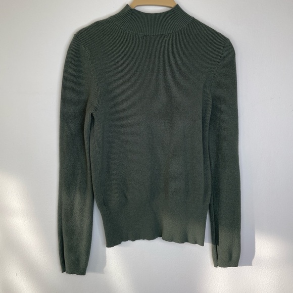 Y2K Ribbed Knit Mock Neck Cut Out Sweater size M - Picture 3 of 8
